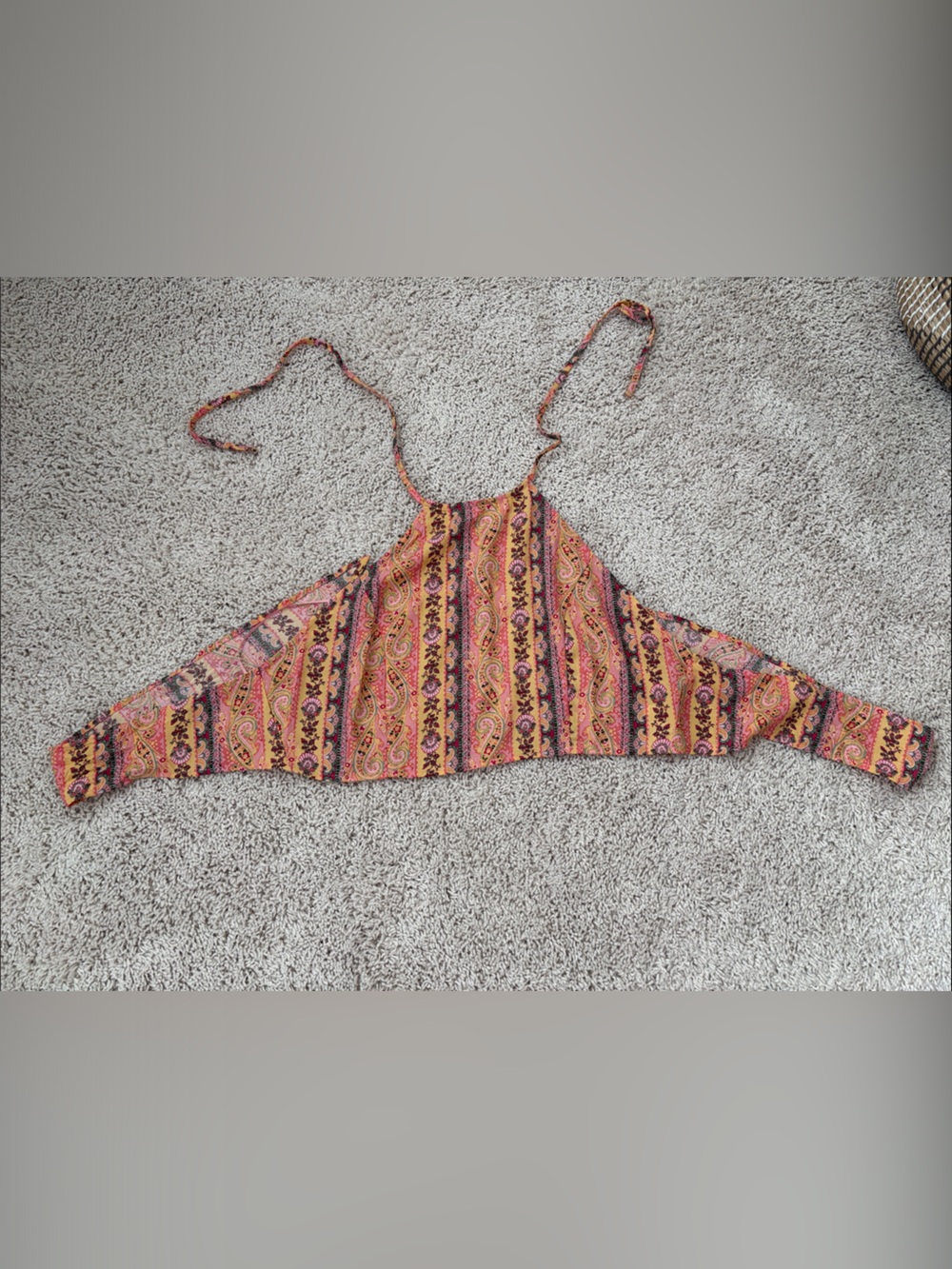 Halter Top  in Orange and Pink